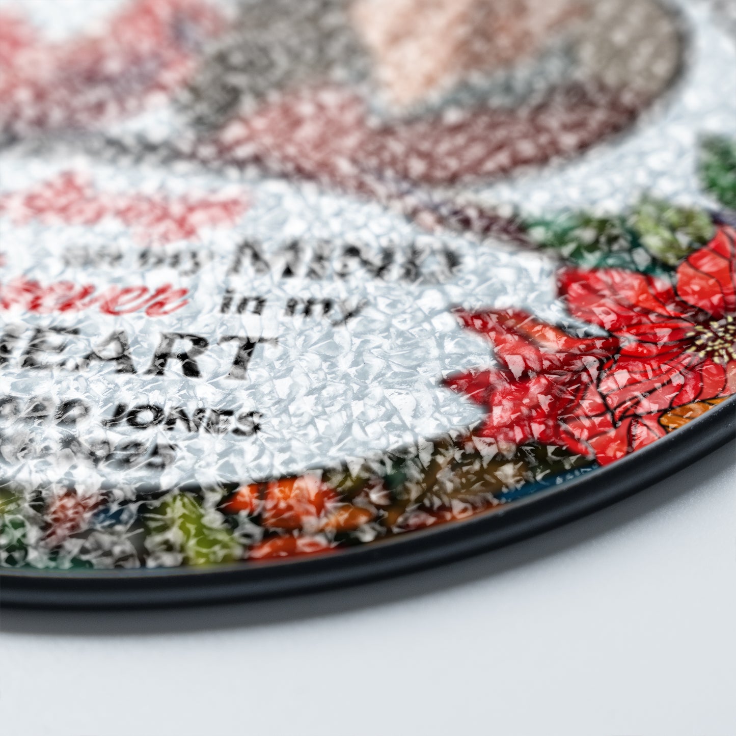 Never Forgotten - Personalized Photo Stained Glass Window Hanging Suncatcher