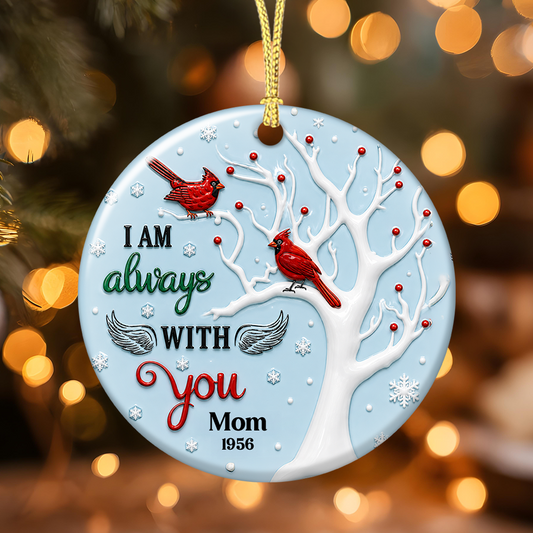 I Am Always With You Memorial Ornament - Real 3D Relief Ornament