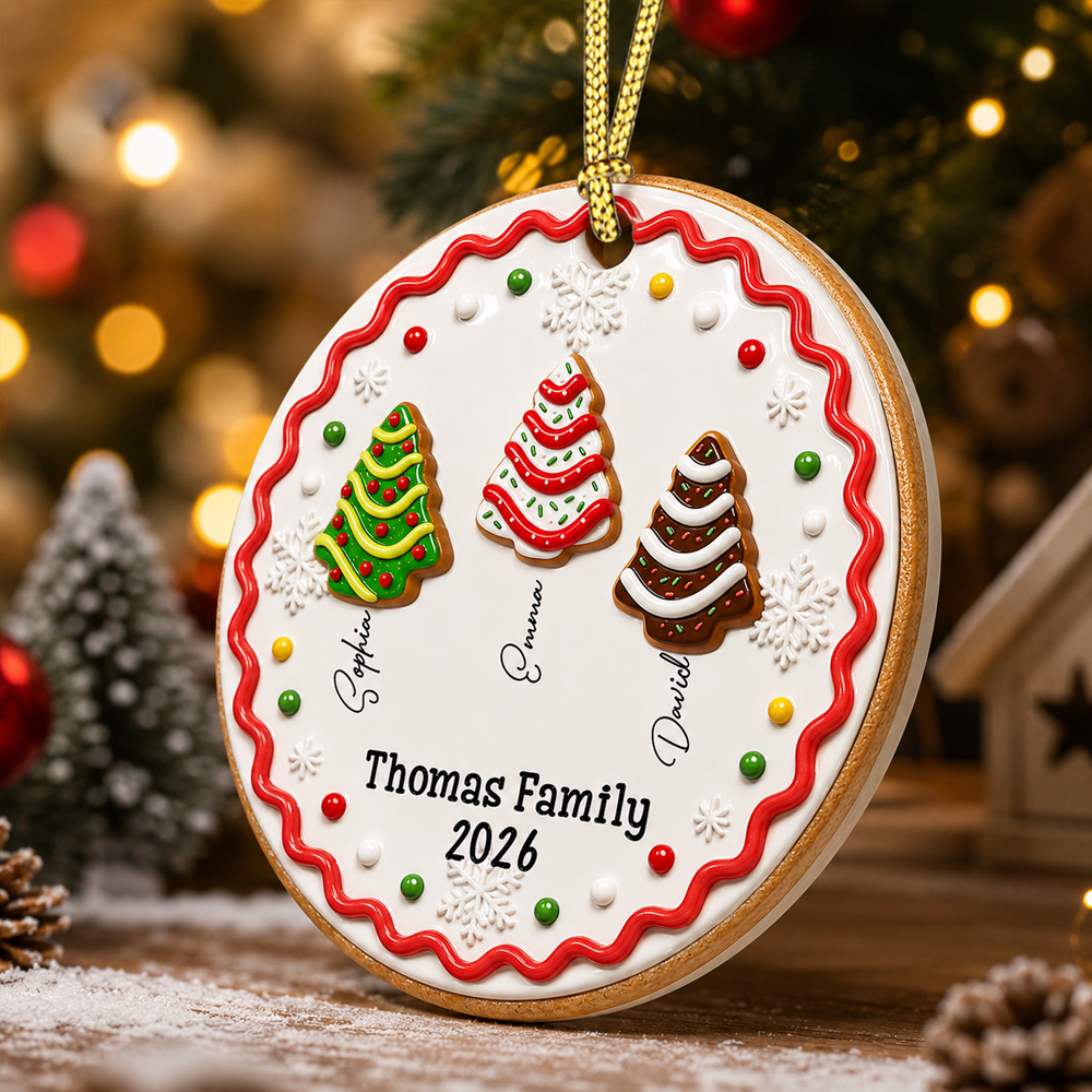 Cookies Ornament Together We Shine Bright This Christmas - Real 3D Relief Ornament