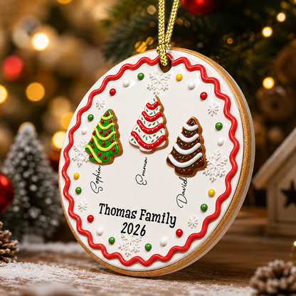 Cookies Ornament Together We Shine Bright This Christmas - Real 3D Relief Ornament