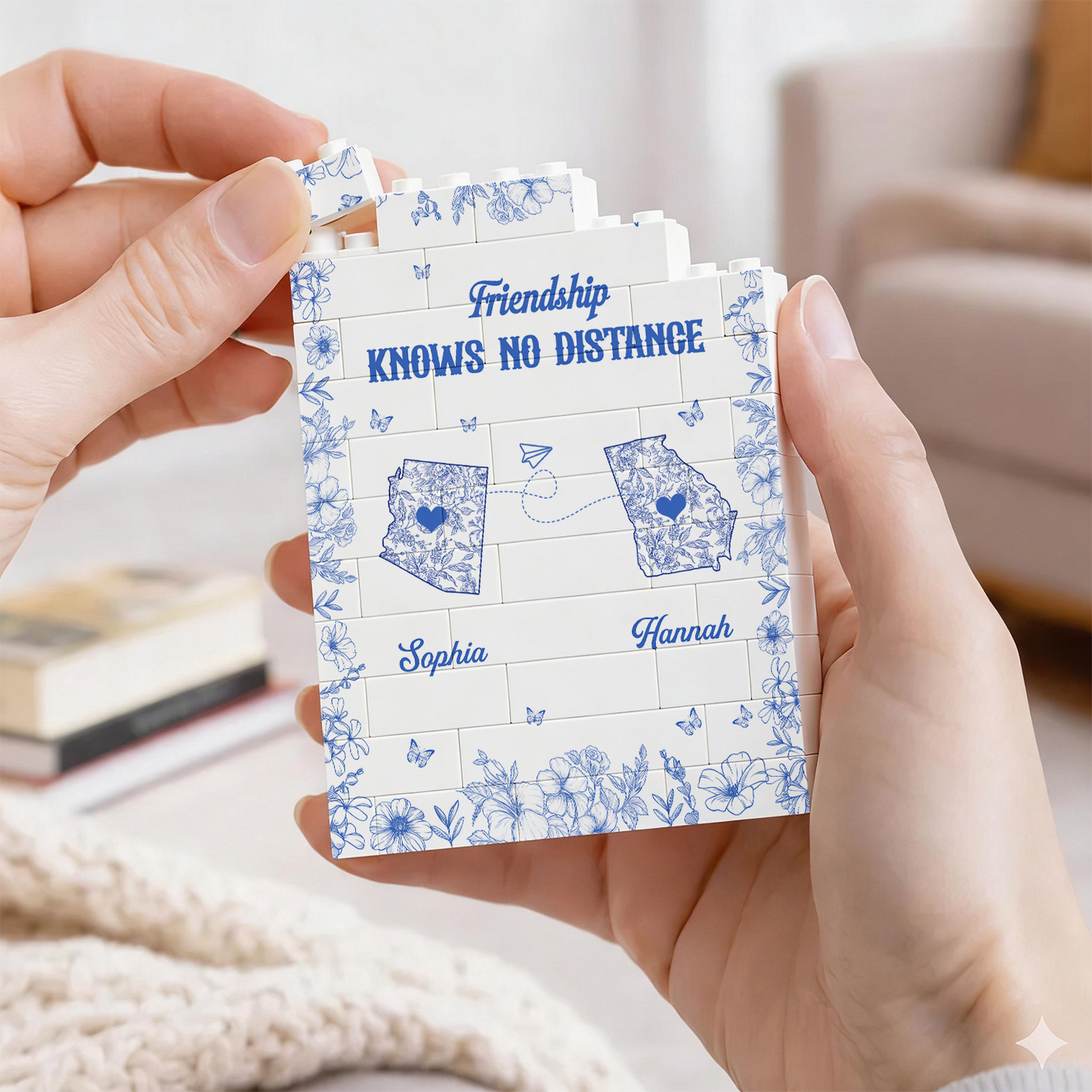 Close At Heart Puzzle - Personalized Rectangle Building Brick