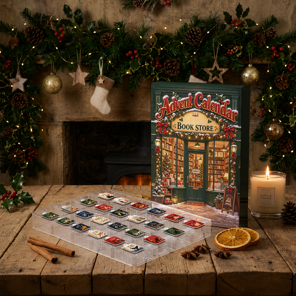 Merry Christmas Book Lover Advent Calendar 2026 - 24 Day Christmas Countdown Box With Cute Figurines - Advent Calendar Box-Box&Acrylic