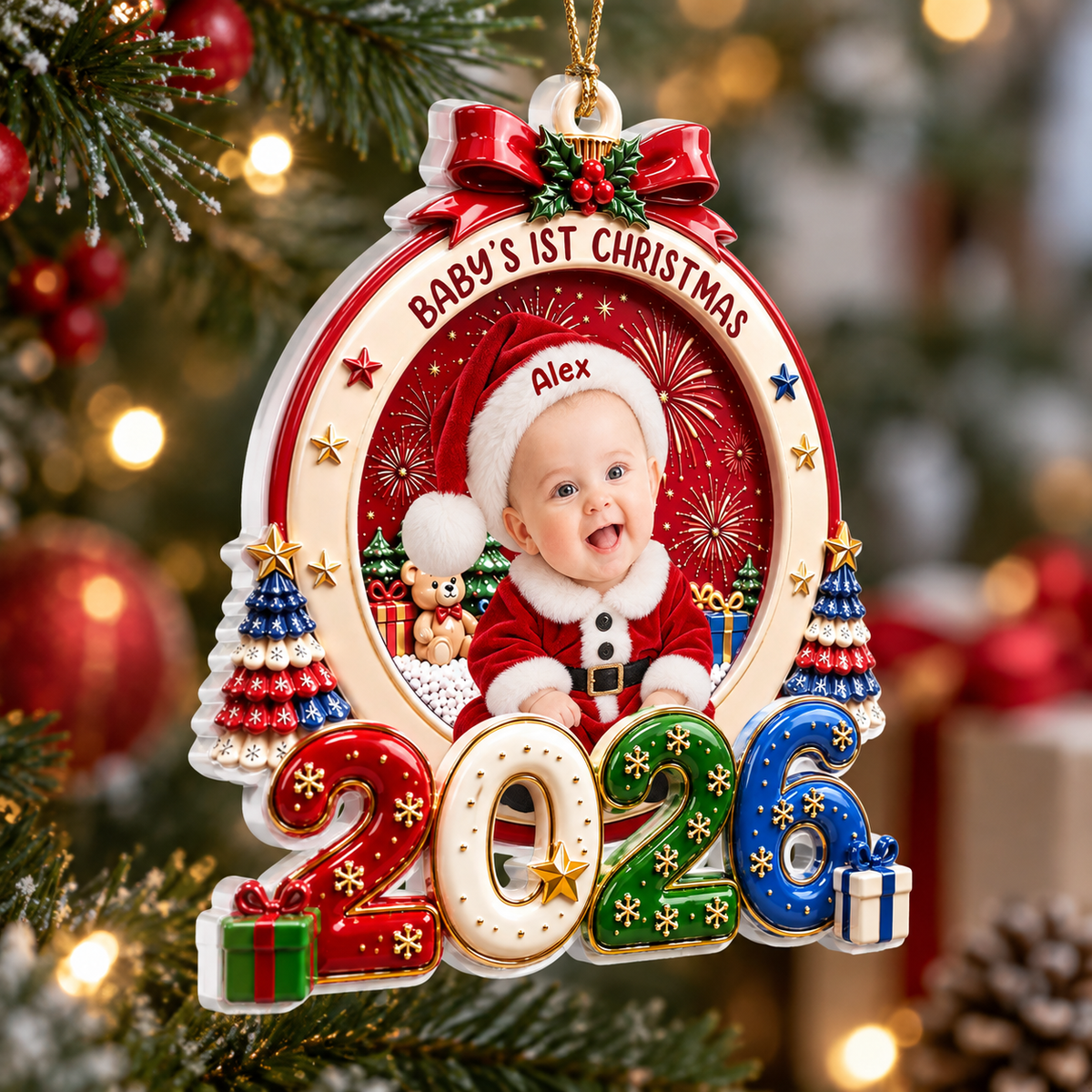 Baby 2026 Gifts for New Mom New Dad Newborn - Real 3D Relief Ornament