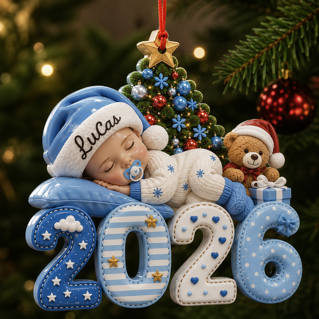 Gender Reveal Gifts For New Moms, New Dads, New Parents - Our Greatest Blessing Ever - Real 3D Relief Ornament 2