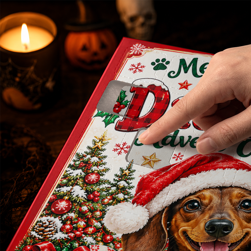 Dachshund Advent Calendar 2026 24 Day Christmas Countdown Box With Cute Figurines - Advent Calendar Box-Box&Acrylic