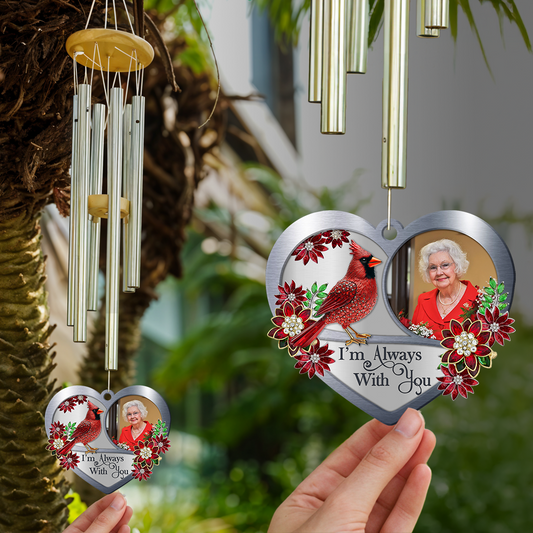 I am Always With You - Personalized Memorial Wind Chime - Custom Suncatcher Wind Chime