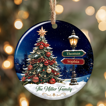 Our Family This Christmas - Real 3D Ceramic Ornament