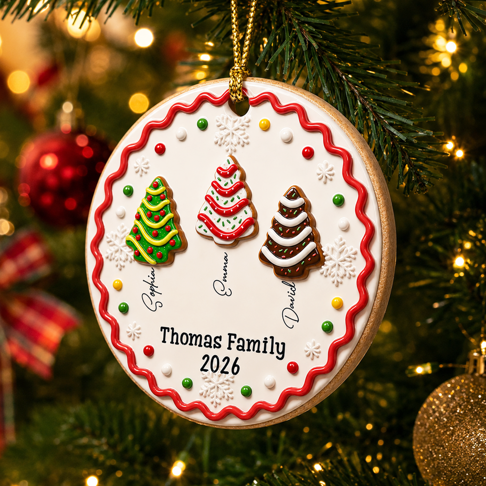 Cookies Ornament Together We Shine Bright This Christmas - Real 3D Relief Ornament