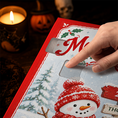 Merry And Bright Snowman Advent Calendar 2026 24 Day Christmas Countdown Box With Cute Figurines - Advent Calendar Box-Box&Acrylic