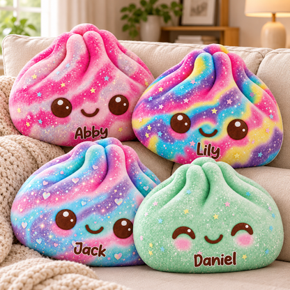 Dumpling Squishy Character Custom Shaped Pillow - Personalized Custom Pillow - Gifts for Kids