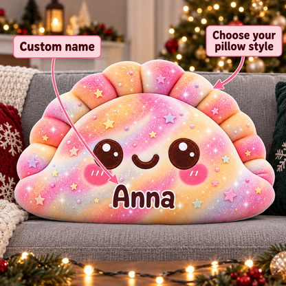Squishy Colorful Dumpling Custom Shaped Pillow - Personalized Custom Pillow - Gifts for Kids