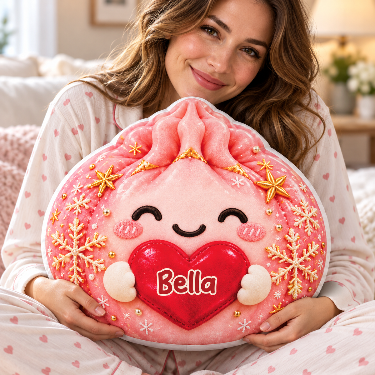 Christmas Dumpling Custom Shaped Pillow - Personalized Custom Pillow - Gifts for Kids