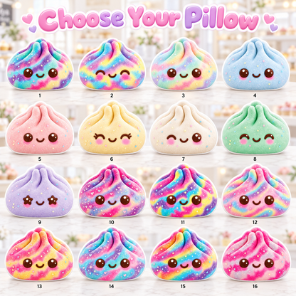 Dumpling Squishy Character Custom Shaped Pillow - Personalized Custom Pillow - Gifts for Kids