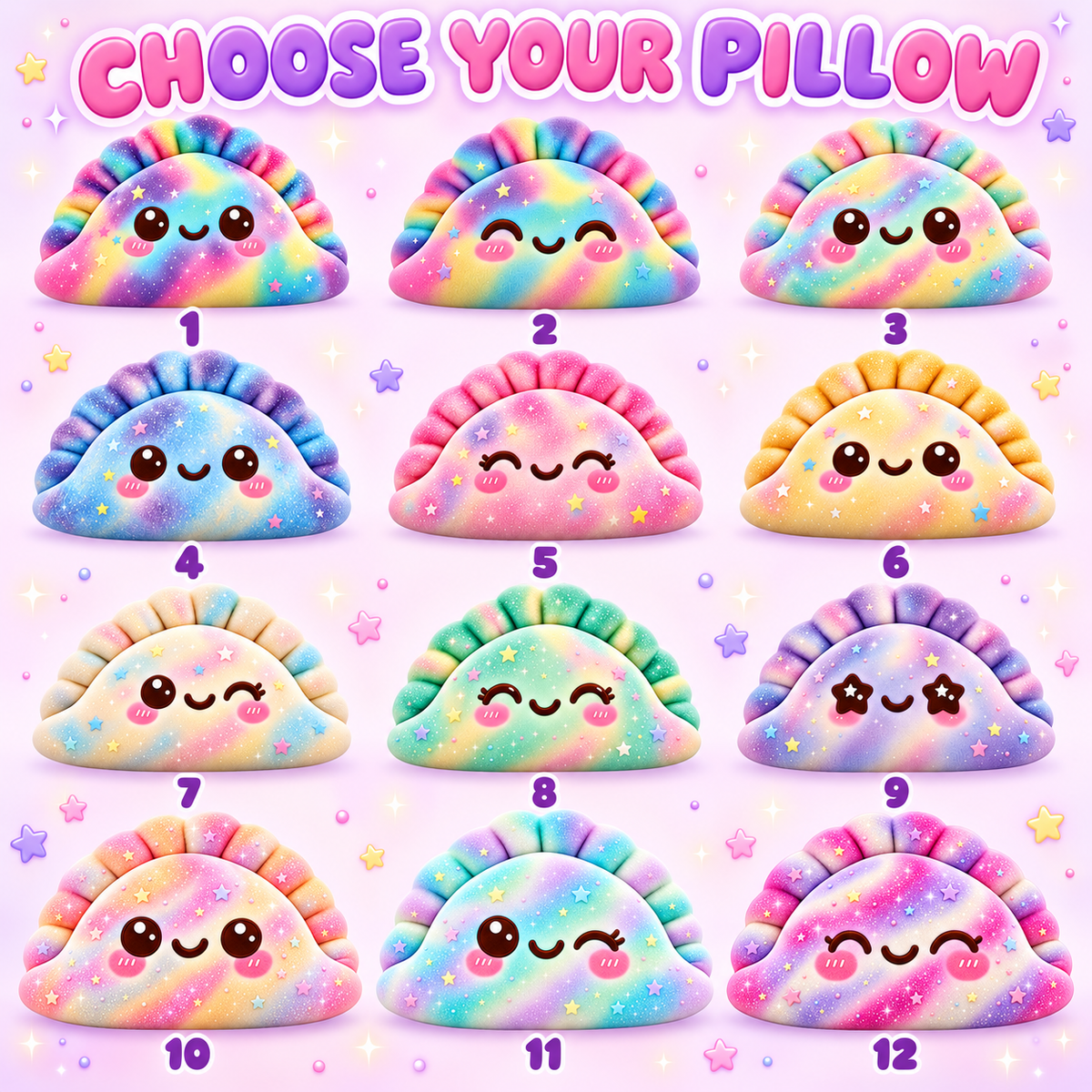 Squishy Colorful Dumpling Custom Shaped Pillow - Personalized Custom Pillow - Gifts for Kids