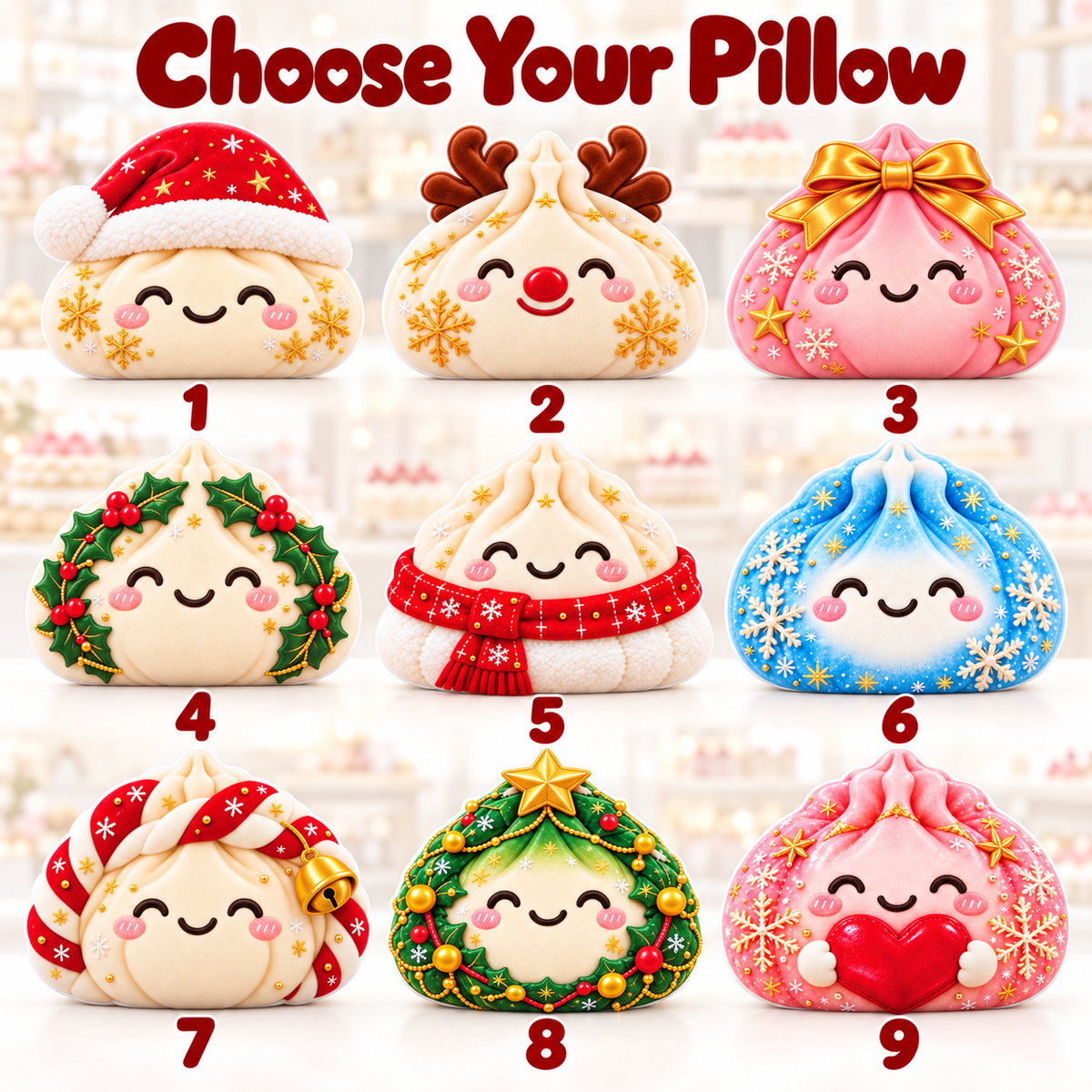Christmas Dumpling Custom Shaped Pillow - Personalized Custom Pillow - Gifts for Kids