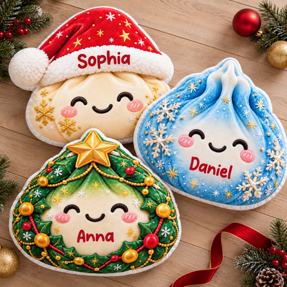 Christmas Dumpling Custom Shaped Pillow - Personalized Custom Pillow - Gifts for Kids