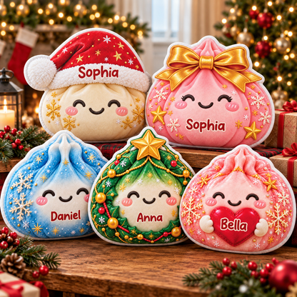 Christmas Dumpling Custom Shaped Pillow - Personalized Custom Pillow - Gifts for Kids