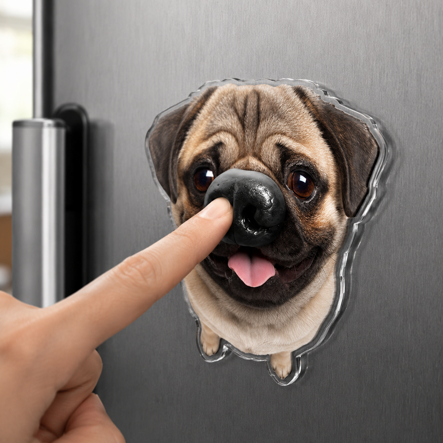 Personalized Funny Dog Nose Squishy Fridge Magnet - Custom Squeeze Magnet, Kitchen Decor