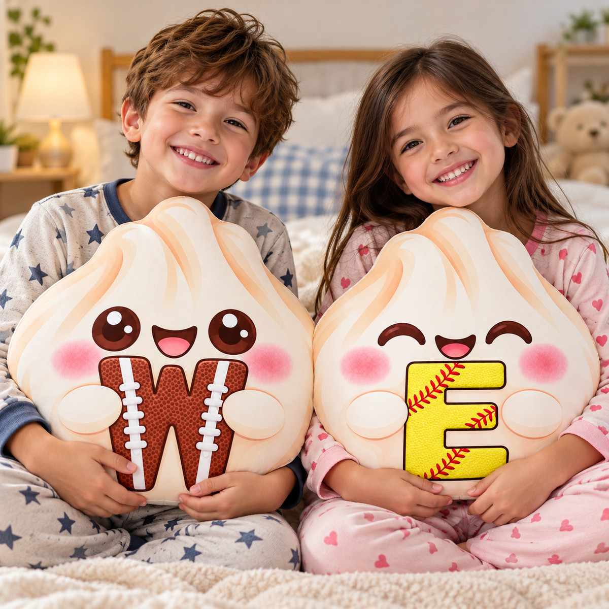 Squishy Sport Lovers Dumpling Custom Shaped Pillow - Personalized Custom Pillow - Gifts for Kids