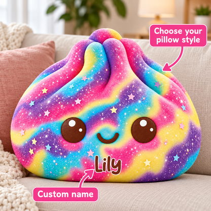 Dumpling Squishy Character Custom Shaped Pillow - Personalized Custom Pillow - Gifts for Kids