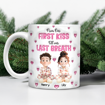 From Our First Kiss - Personalized Custom Coffee Mug - 3D Effect