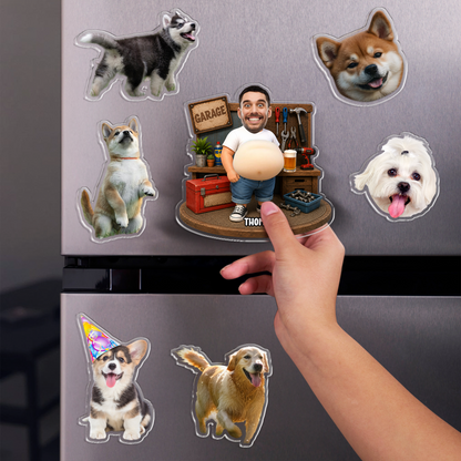 Personalized Funny Professionally Dad Bod Fridge Magnet - Custom Photo Squeeze Magnet, Kitchen Decor