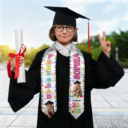 Custom Class of 2026 Kids Stoles Sash - Personalized Kids Graduation Stole