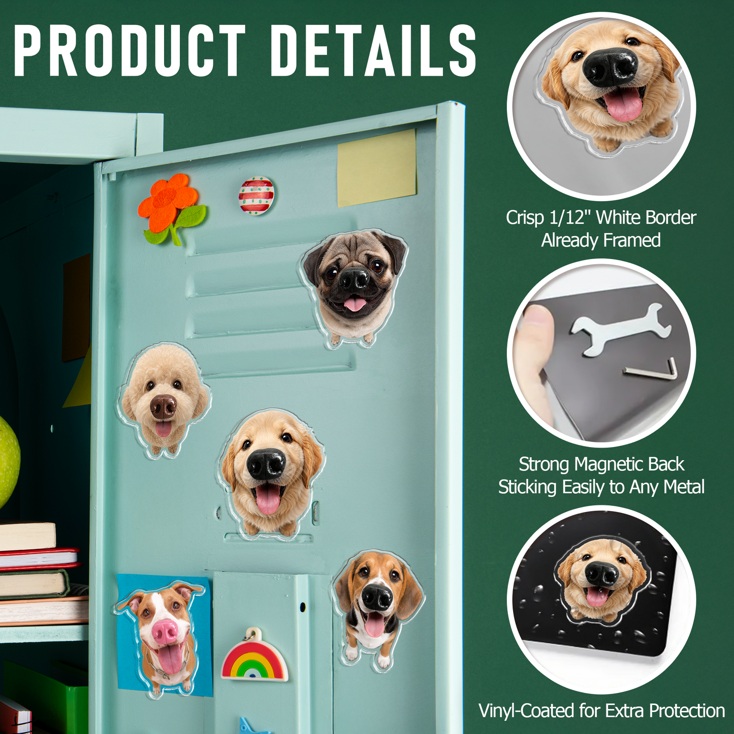 Personalized Funny Dog Nose Squishy Fridge Magnet - Custom Squeeze Magnet, Kitchen Decor