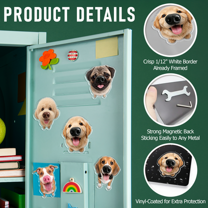 Personalized Funny Dog Nose Squishy Fridge Magnet - Custom Squeeze Magnet, Kitchen Decor