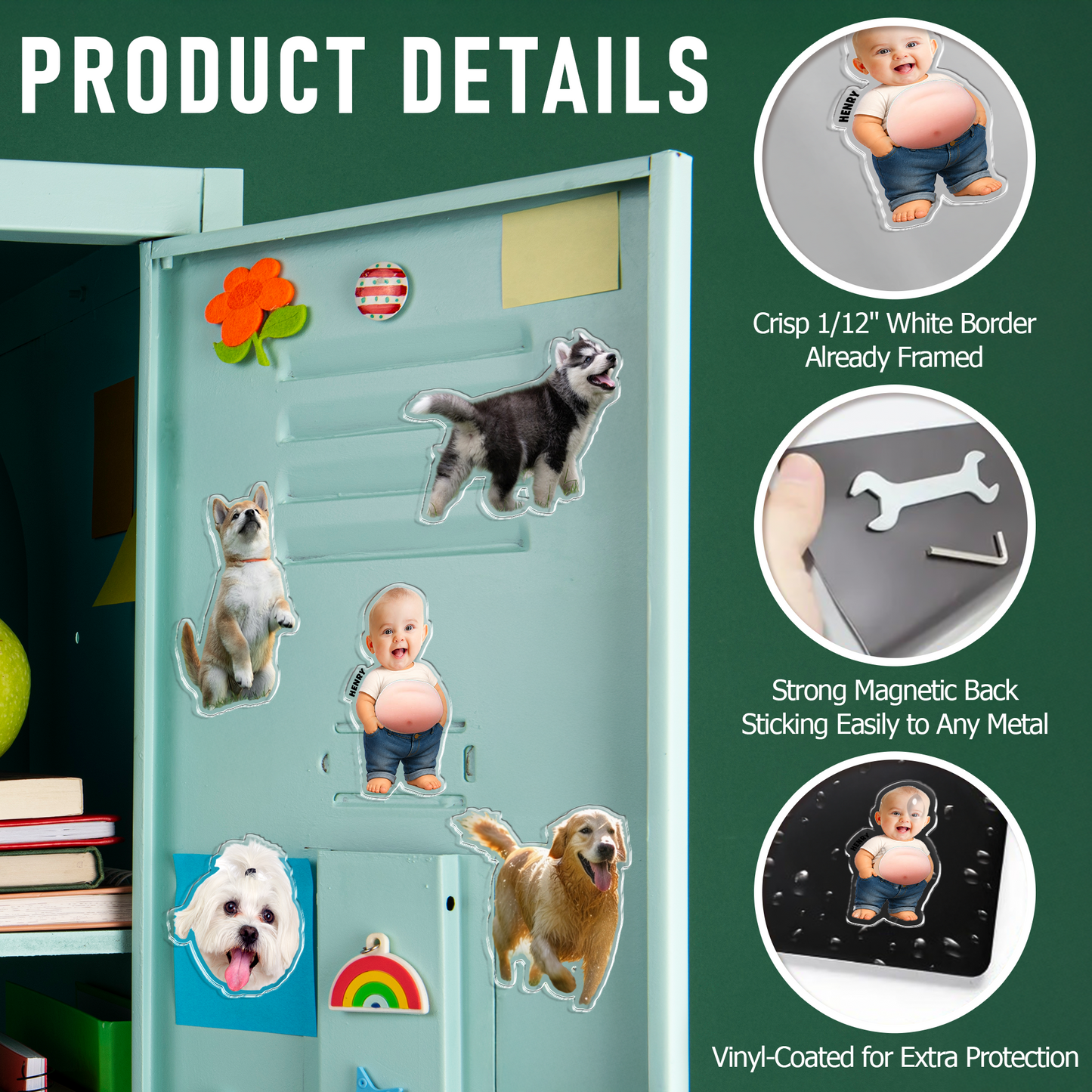 Personalized Funny Chibi Fridge Magnet - Custom Photo Squeeze Magnet, Kitchen Decor
