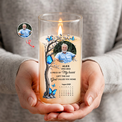 The Date You Left Me Memorial Candle - Personalized Flameless LED Candle