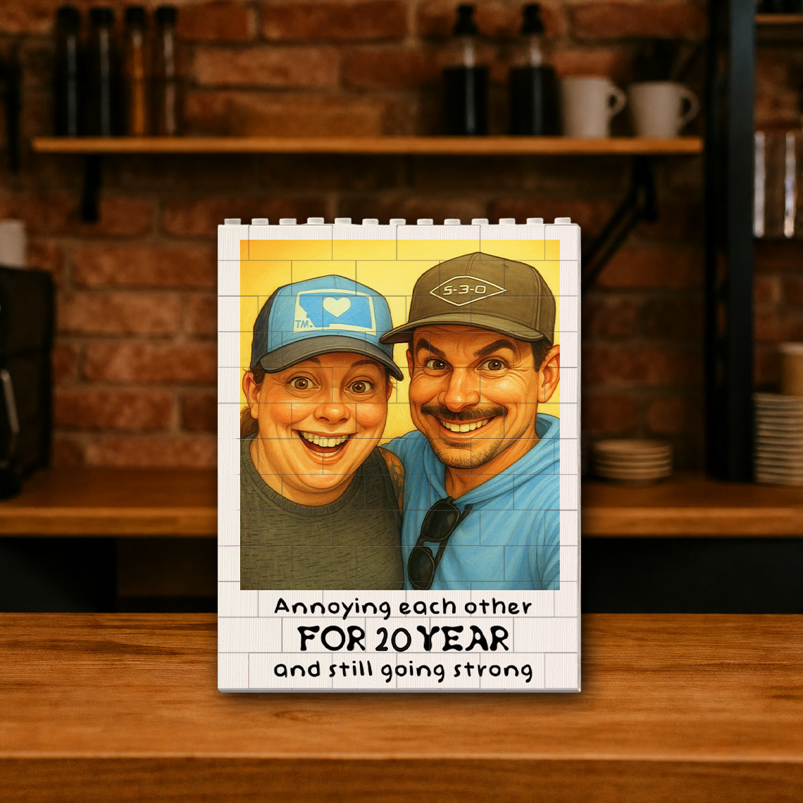 Custom Cartoon Drawing From Photo - Personalized Rectangle Building Brick
