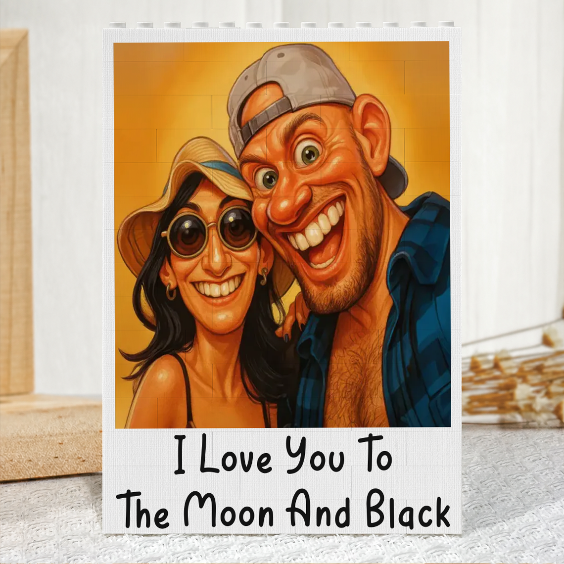 Custom Cartoon Drawing From Photo - Personalized Rectangle Building Brick