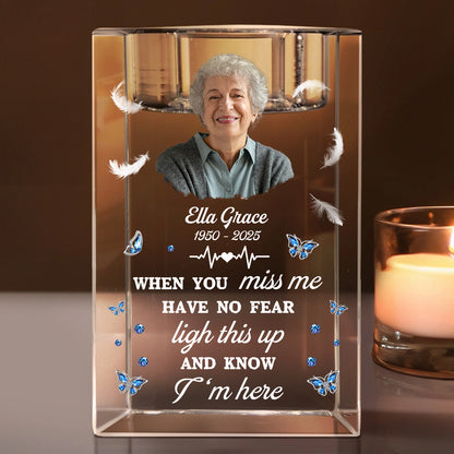 Have No Fear Light This Up - Personalized Crystal Candle Holder