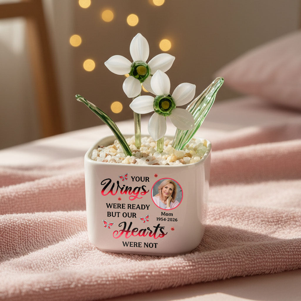 Miss You So Much Memorial - Personalized Custom Glass Everlasting Flowers