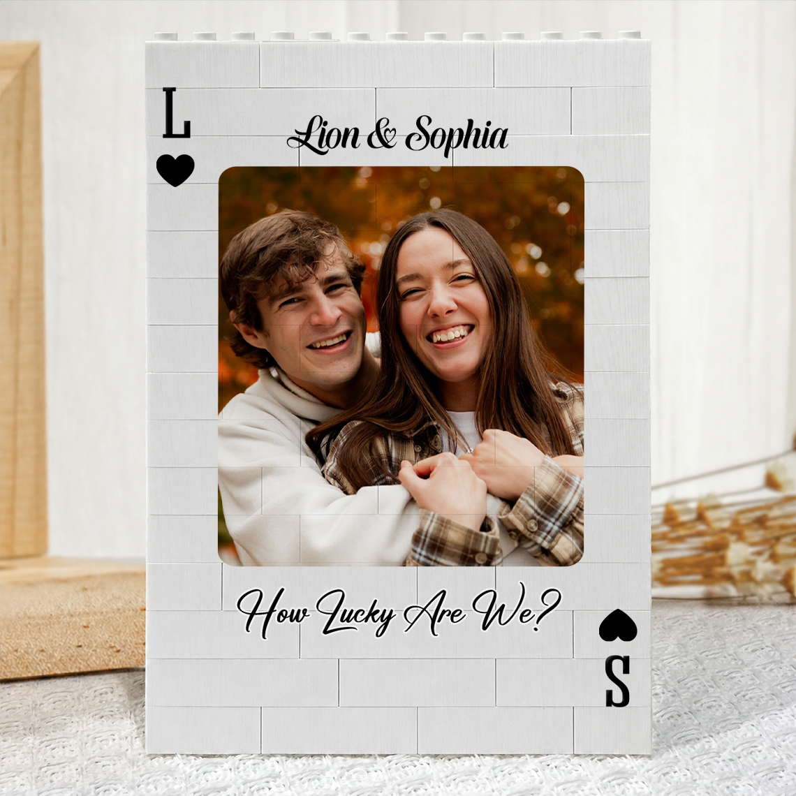 Custom Photo Building Blocks for Couple - Family Gifts