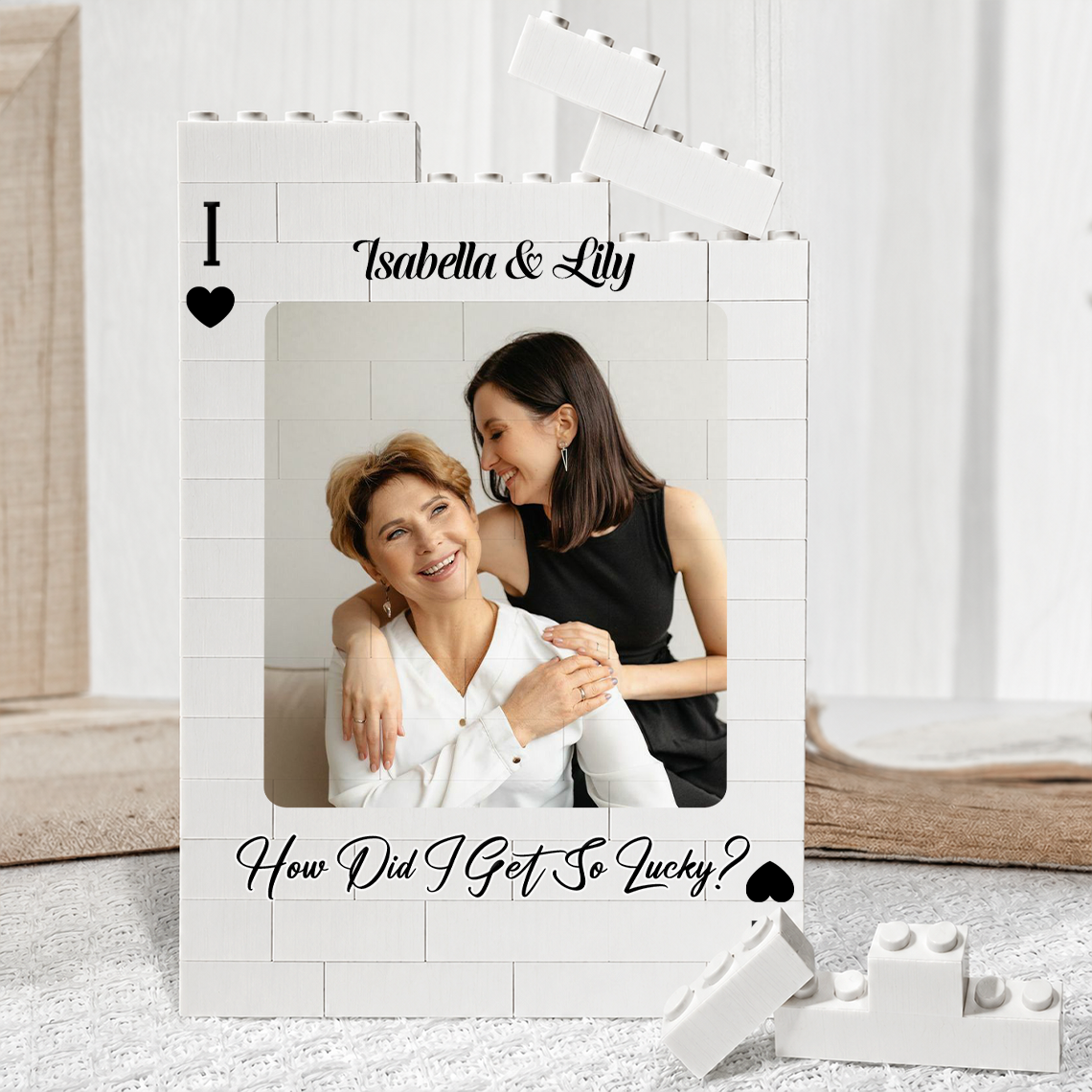 Custom Photo Building Blocks for Couple - Family Gifts