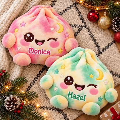 Dumpling Squishy Colorful Custom Shaped Pillow - Personalized Custom Pillow - Gifts for Kids