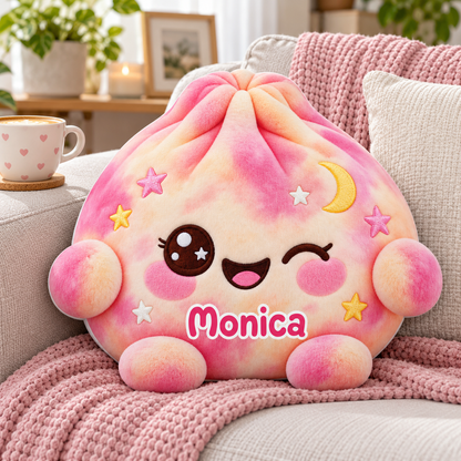 Dumpling Squishy Colorful Custom Shaped Pillow - Personalized Custom Pillow - Gifts for Kids