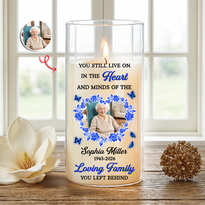 In Loving Memories Custom Memorial Candle - Personalized Flameless LED Candle