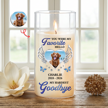 Your Wings Were Ready But My Heart Was Not Memorial Candle - Personalized Flameless LED Candle