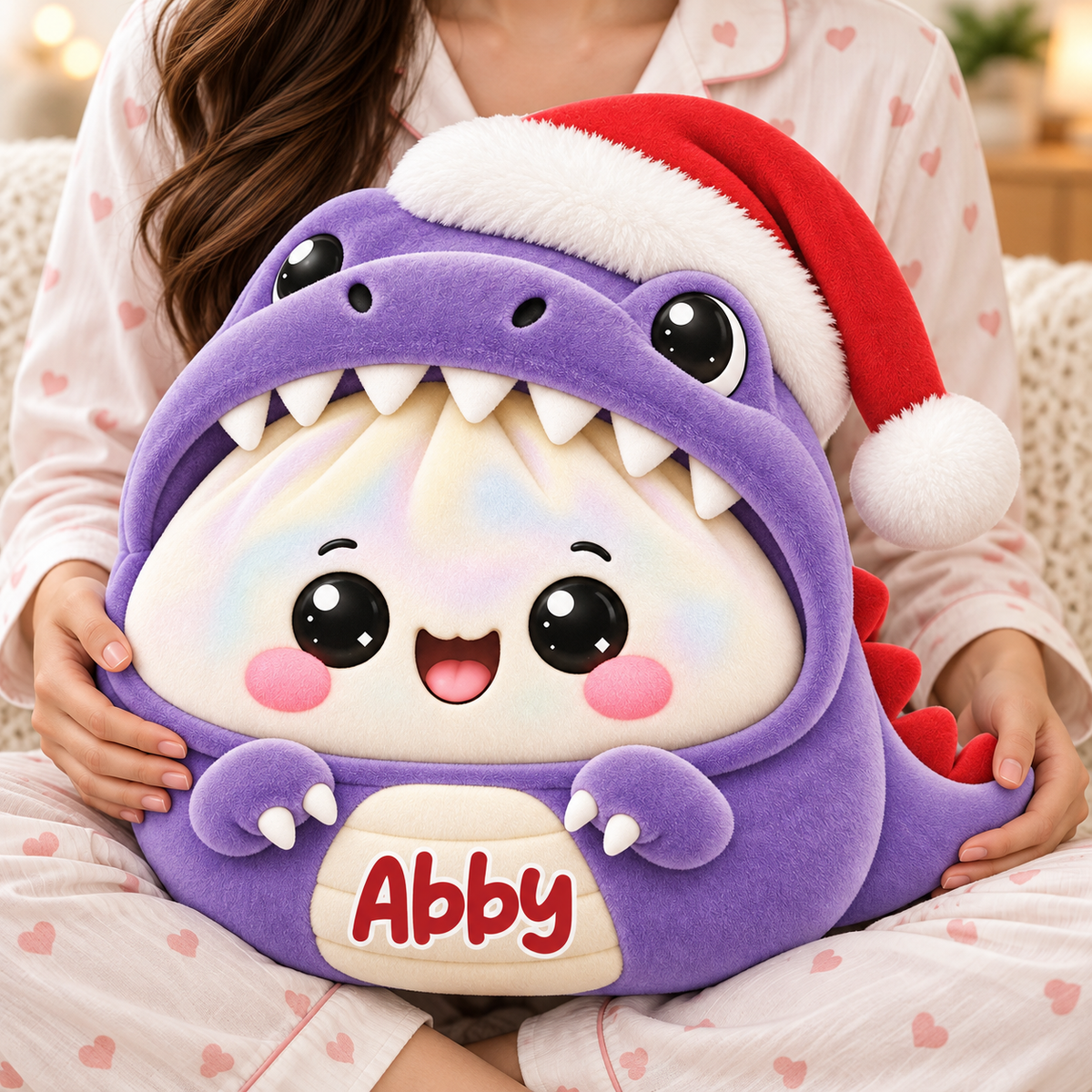 Squishy Funny Dinosaur Dumpling Custom Shaped Pillow - Personalized Custom Pillow - Gifts for Kids