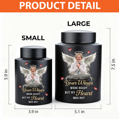 Memorial Wings Keepsake Urn for Ashes - Stainless Steel Urn