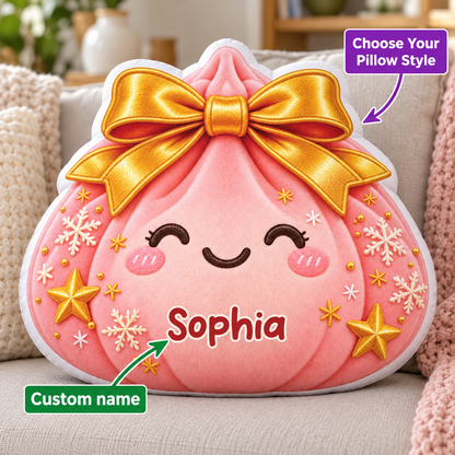 Christmas Dumpling Custom Shaped Pillow - Personalized Custom Pillow - Gifts for Kids