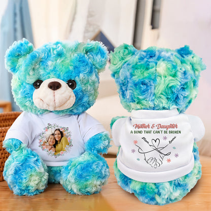 Personalized "A Bond Can't Be Broken" teddy bear for Mother's Day, a custom plush gift to celebrate togetherness.