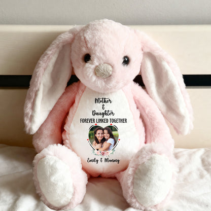 A Bond That Time Can’t Break Custom Photo - Personalized Custom Bunny Plush