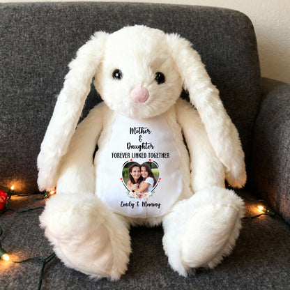 A Bond That Time Can’t Break Custom Photo - Personalized Custom Bunny Plush