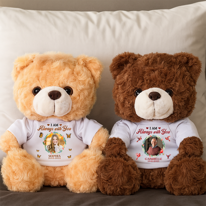 Personalized teddy bear plush "A Cuddle From Heaven Wreath" custom gift.
