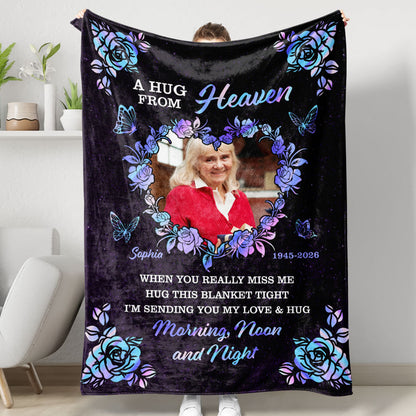 A Hug From Heaven Flower Memorial Blanket - a comforting sympathy gift.