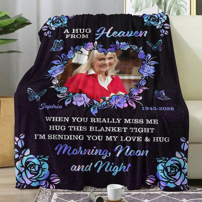 A Hug From Heaven Flower Memorial Blanket - a comforting sympathy gift.